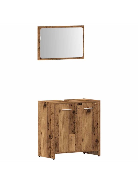 4dílná koupelnová sestava old wood kompozitní dřevo