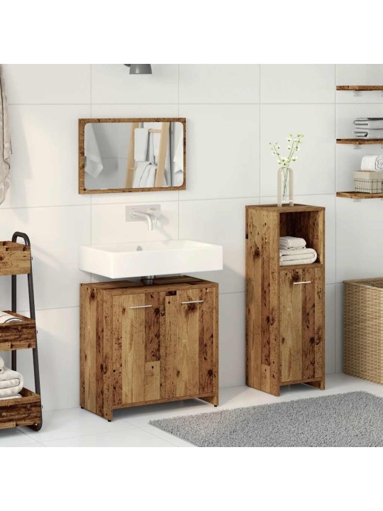 3dílná koupelnová sestava old wood kompozitní dřevo