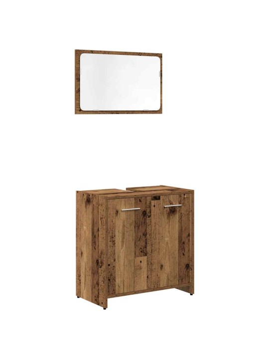 3dílná koupelnová sestava old wood kompozitní dřevo