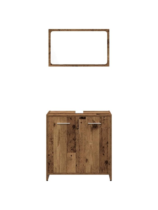 3dílná koupelnová sestava old wood kompozitní dřevo