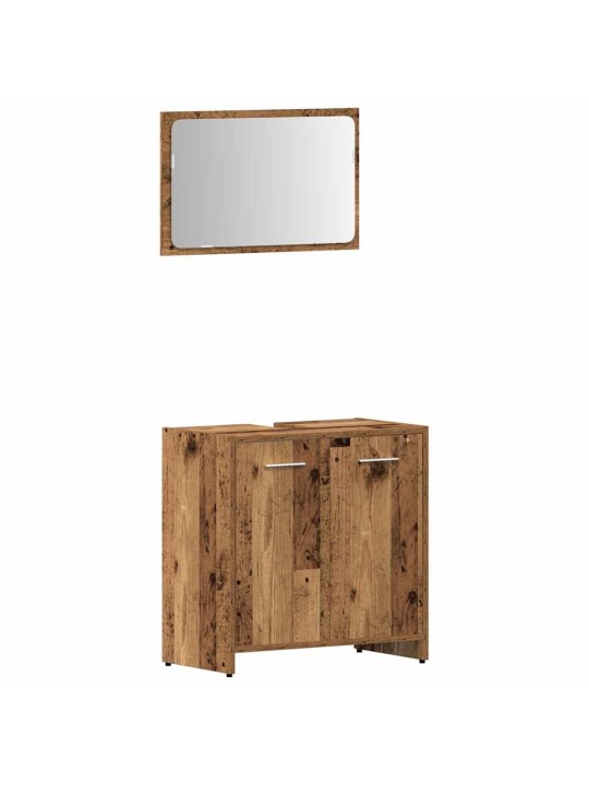 3dílná koupelnová sestava old wood kompozitní dřevo