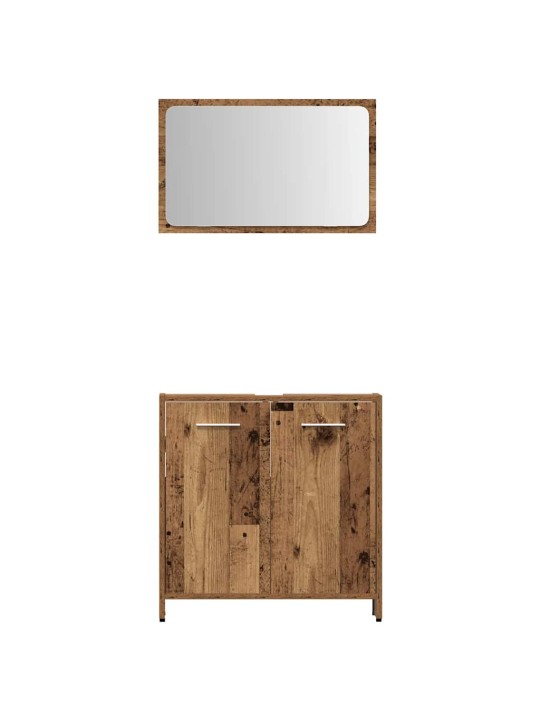 3dílná koupelnová sestava old wood kompozitní dřevo