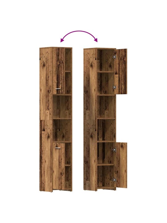 3dílná koupelnová sestava old wood kompozitní dřevo