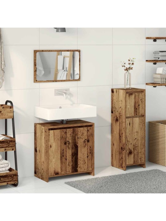 3dílná koupelnová sestava old wood kompozitní dřevo