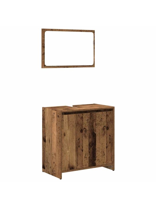 3dílná koupelnová sestava old wood kompozitní dřevo