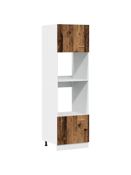 Sada 7dílná kuchyňských skříněk old wood kompozitní dřevo