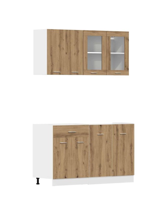 4dílná kuchyňská linka dub artisan kompozitní dřevo