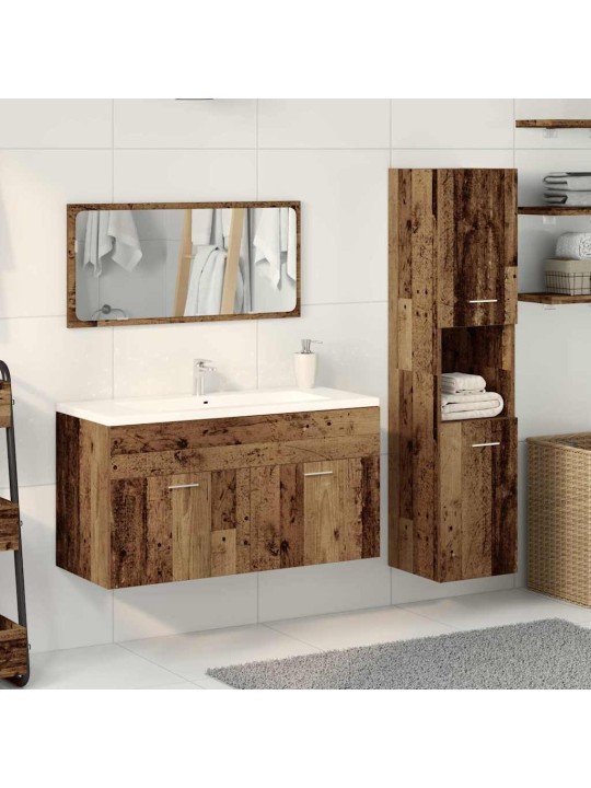 3dílná koupelnová sestava old wood kompozitní dřevo