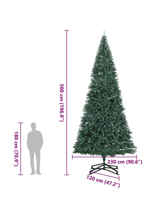 Umělý vánoční stromek se stojanem zelený 500 cm pvc