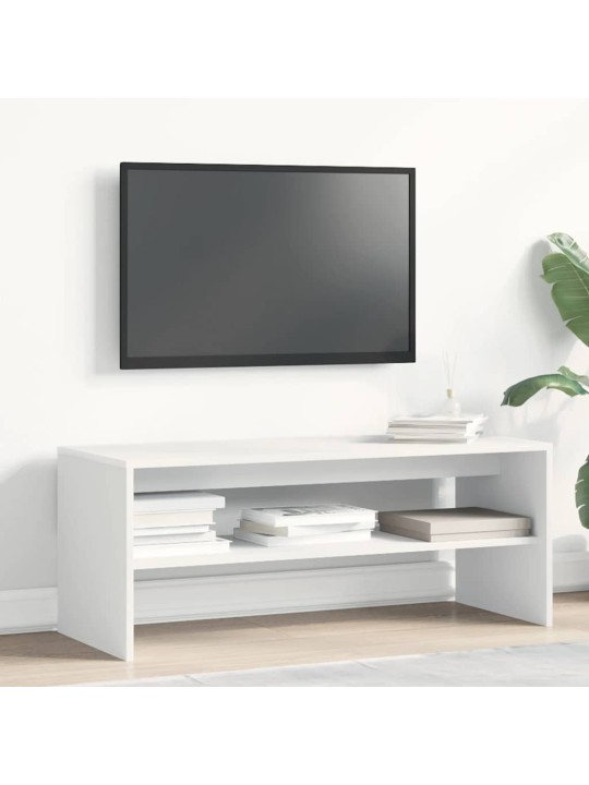 Tv stolek bílý 100 x 40 x 40 cm dřevotříska