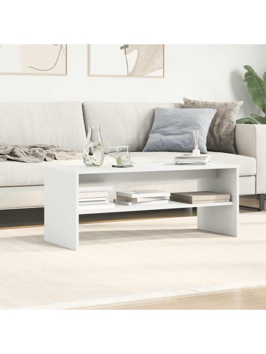 Tv stolek bílý 100 x 40 x 40 cm dřevotříska
