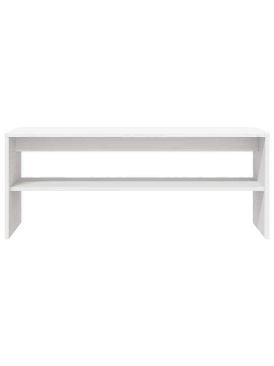 Tv stolek bílý 100 x 40 x 40 cm dřevotříska