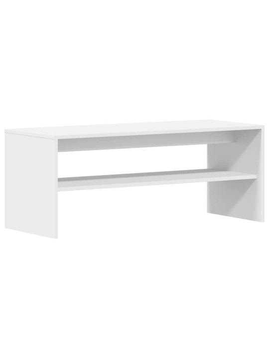 Tv stolek bílý 100 x 40 x 40 cm dřevotříska