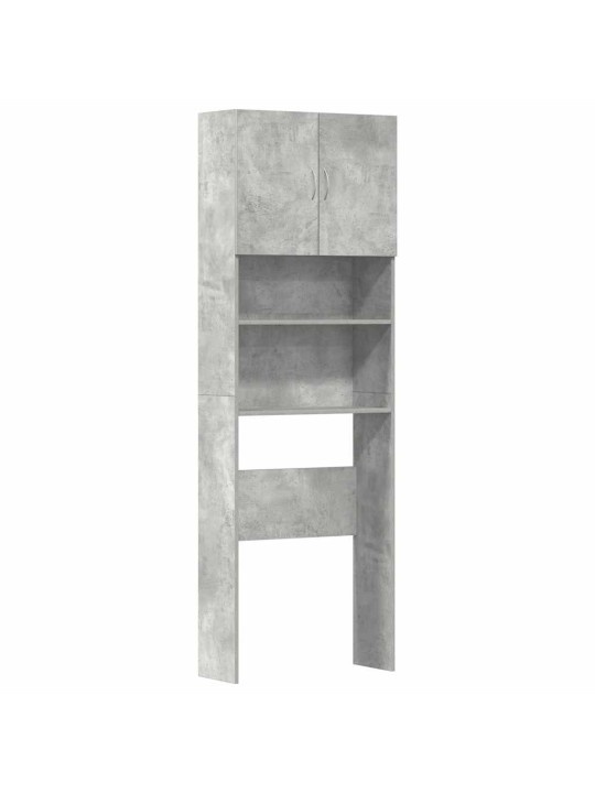 Skříňka na pračku concrete grey 64x24x190 cm dřevěná konstrukce
