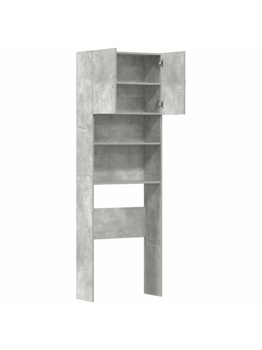 Skříňka na pračku concrete grey 64x24x190 cm dřevěná konstrukce