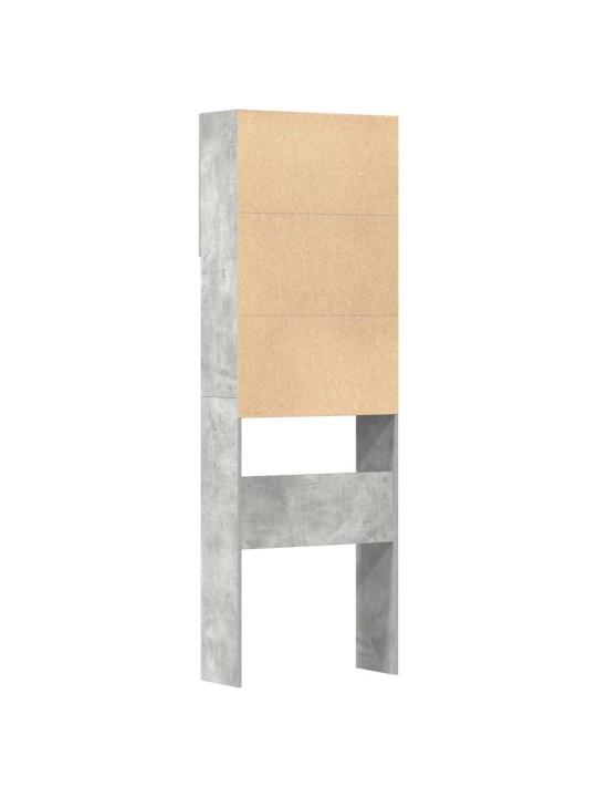 Skříňka na pračku concrete grey 64x24x190 cm dřevěná konstrukce