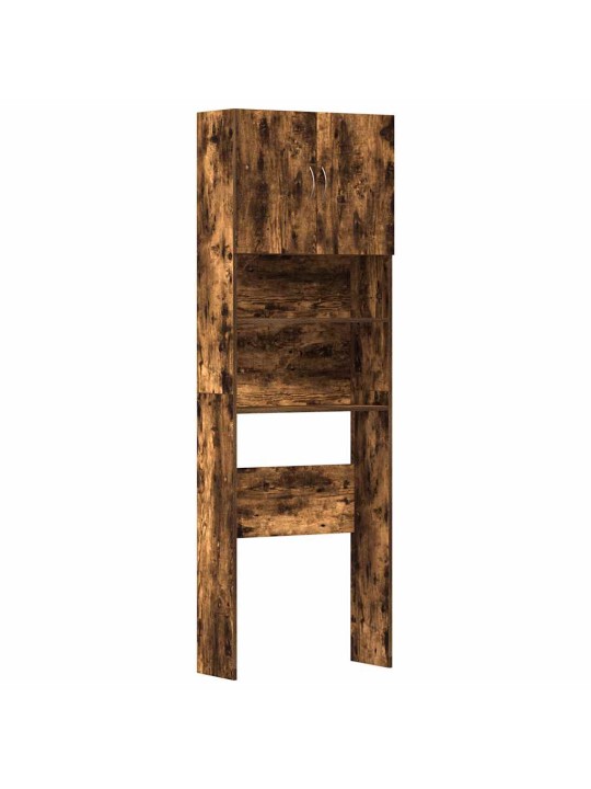 Skříňka na pračku smoked oak 64x24x190 cm dřevěná konstrukce