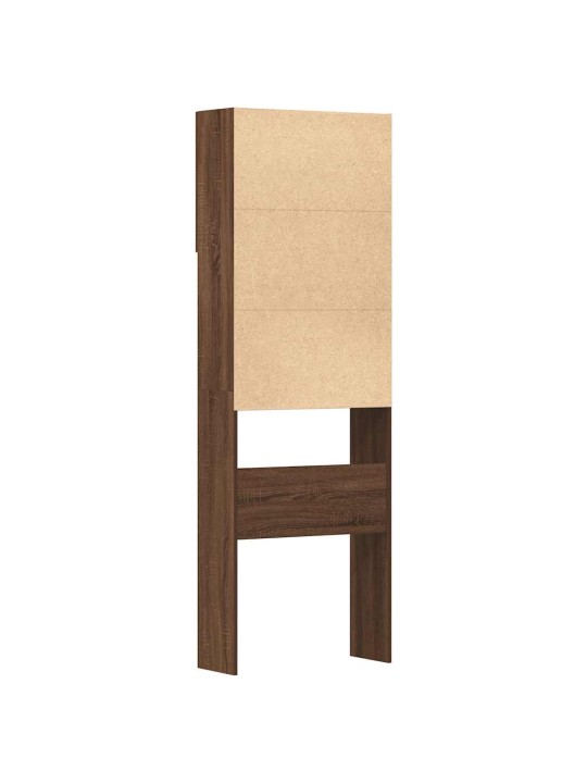 Skříňka na pračku hnědý dub 64x24x190 cm dřevěná konstrukce
