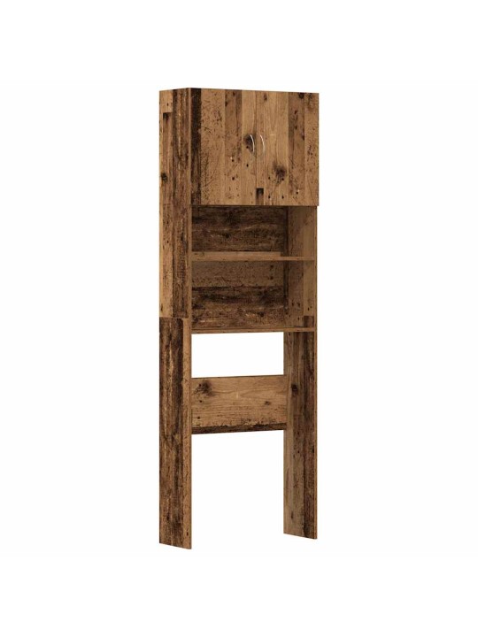 Skříňka na pračku old wood 64x24x190 cm dřevěná konstrukce