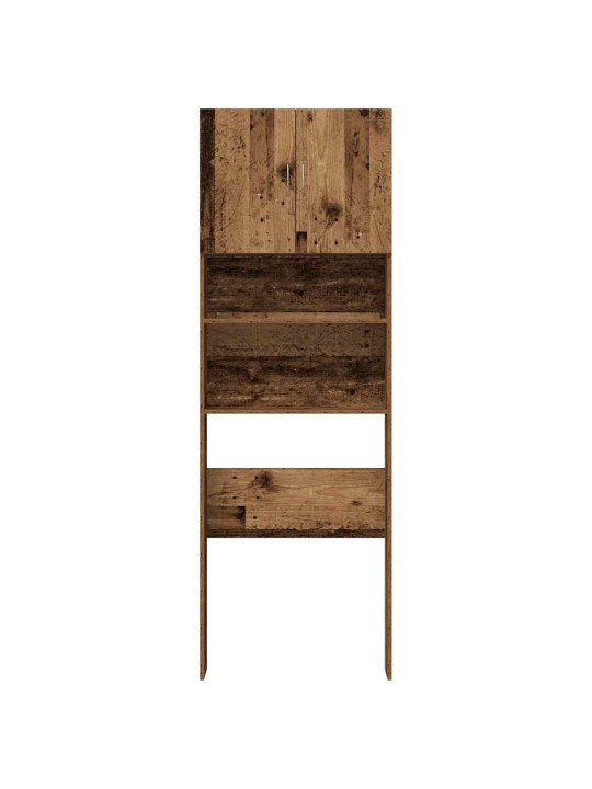 Skříňka na pračku old wood 64x24x190 cm dřevěná konstrukce