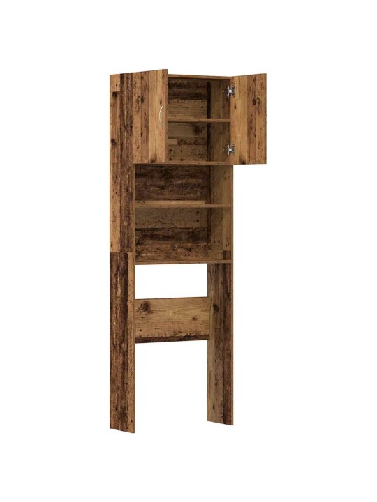 Skříňka na pračku old wood 64x24x190 cm dřevěná konstrukce