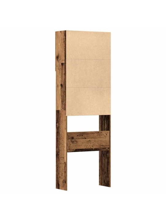 Skříňka na pračku old wood 64x24x190 cm dřevěná konstrukce