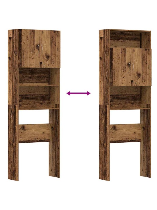 Skříňka na pračku old wood 64x24x190 cm dřevěná konstrukce