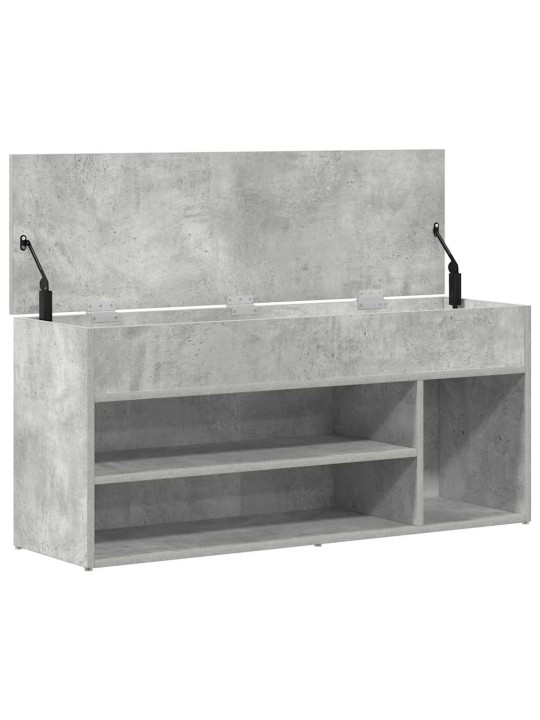 Botník betonově šedý 102x30,5x45 cm kompozitní dřevo