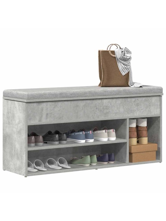 Botník betonově šedý 102x30,5x45 cm kompozitní dřevo
