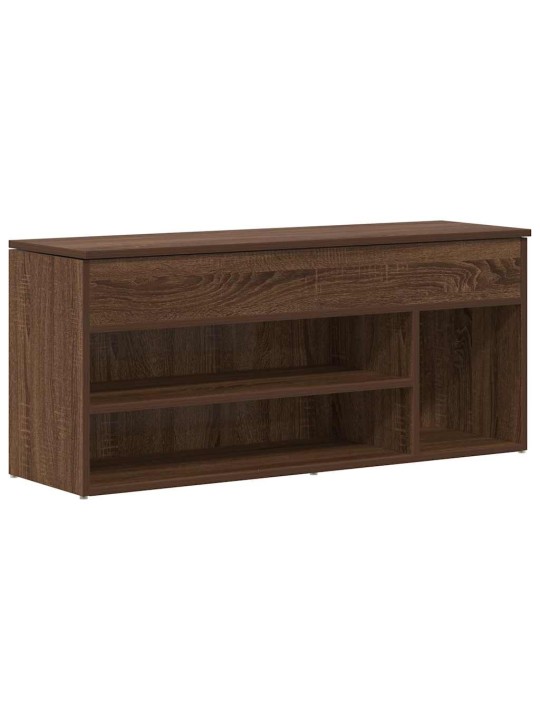 Lavice s botníkem hnědý dub 102x30,5x45 cm kompozitní dřevo