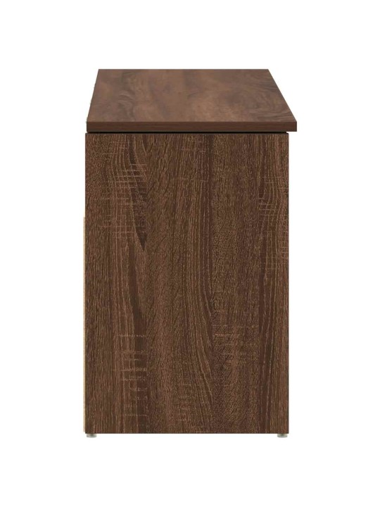 Lavice s botníkem hnědý dub 102x30,5x45 cm kompozitní dřevo