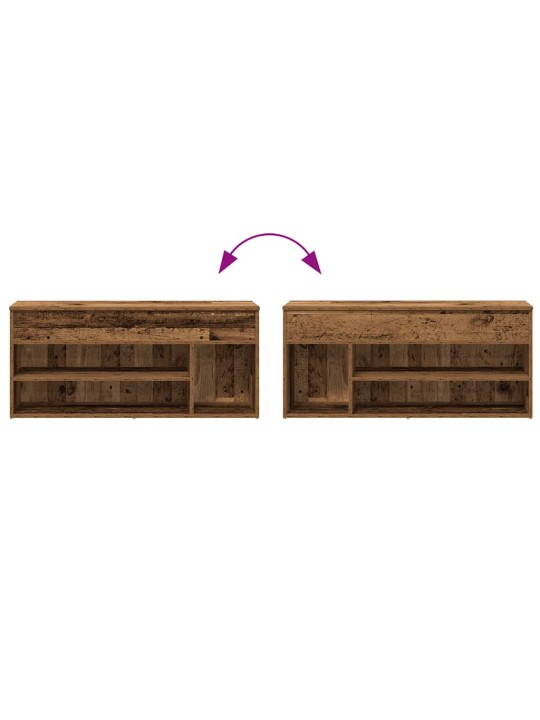 Botník old wood 102x30,5x45 cm kompozitní dřevo