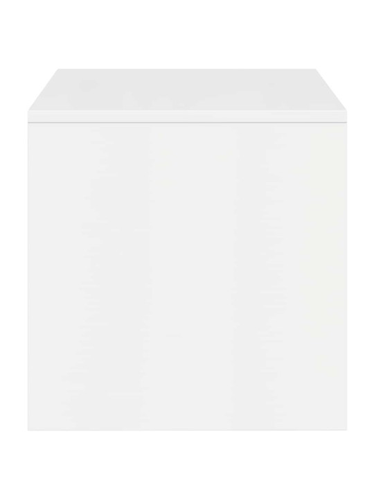 Tv stolek bílý s vysokým leskem 100 x 40 x 40 cm dřevotříska