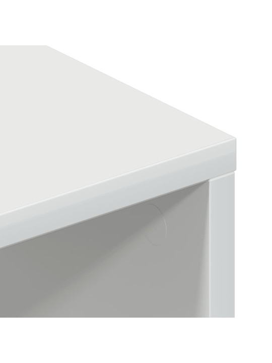 Tv stolek bílý s vysokým leskem 100 x 40 x 40 cm dřevotříska