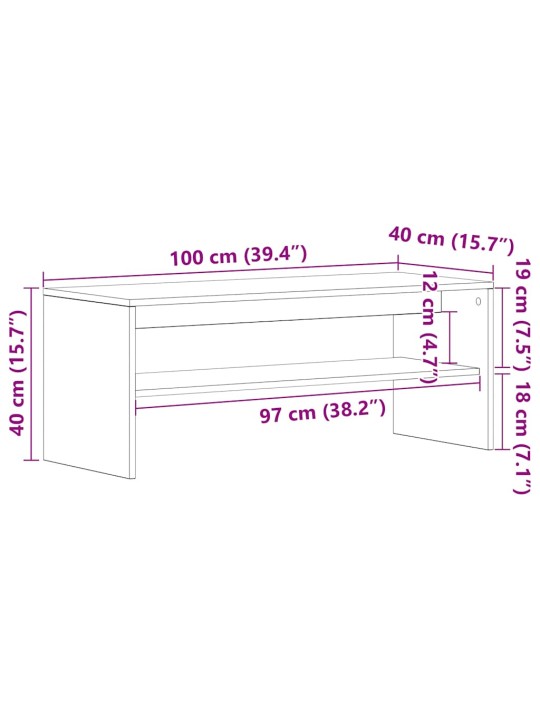 Tv stolek bílý s vysokým leskem 100 x 40 x 40 cm dřevotříska