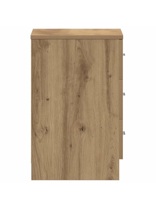Noční stolky 2 ks dub artisan 38x35x55 cm kompozitní dřevo