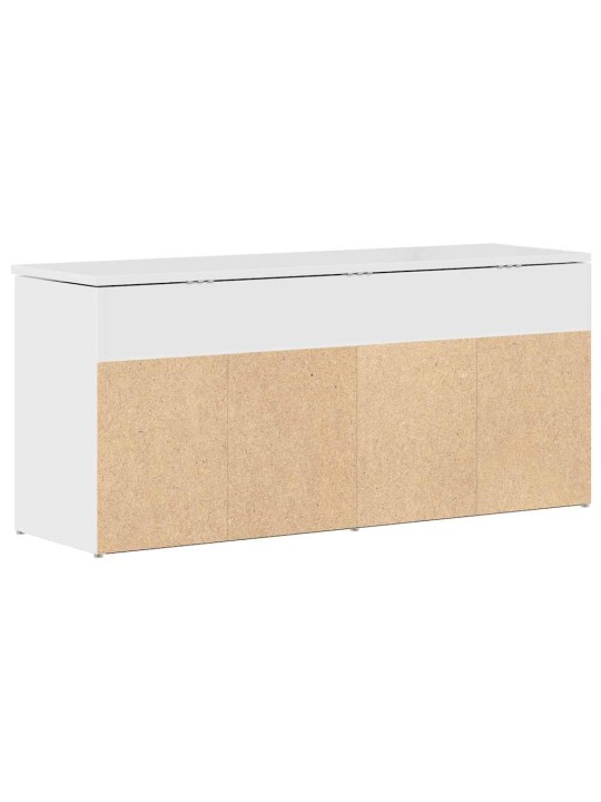 Botník bílý s vysokým leskem 102x30,5x45 cm kompozitní dřevo