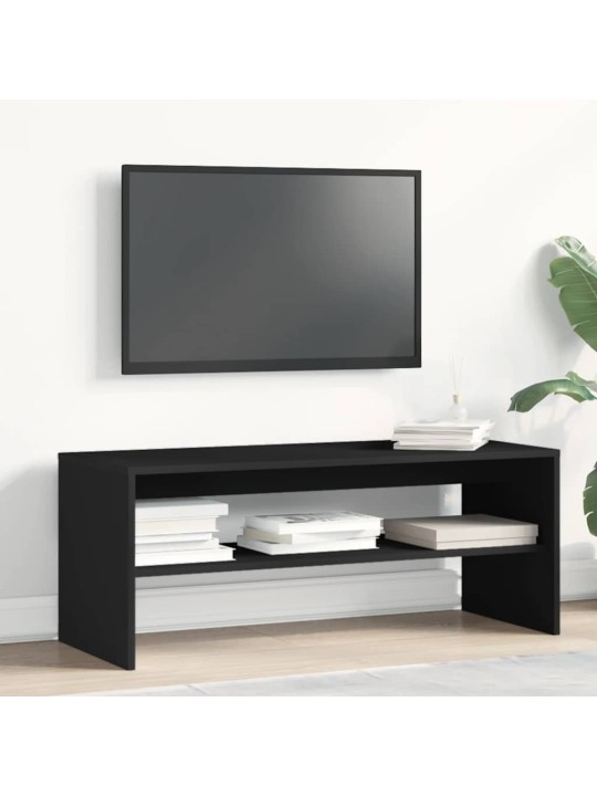 Tv stolek černý 100 x 40 x 40 cm dřevotříska