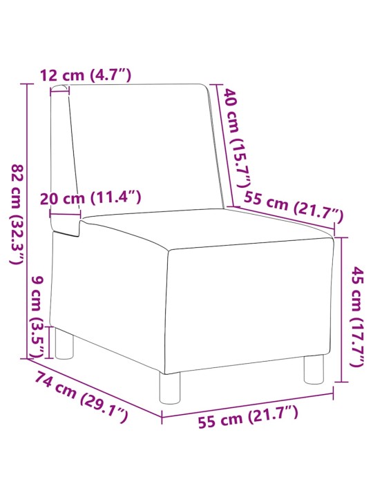 Rozkládací křeslo obláčkově šedá 55 cm látka