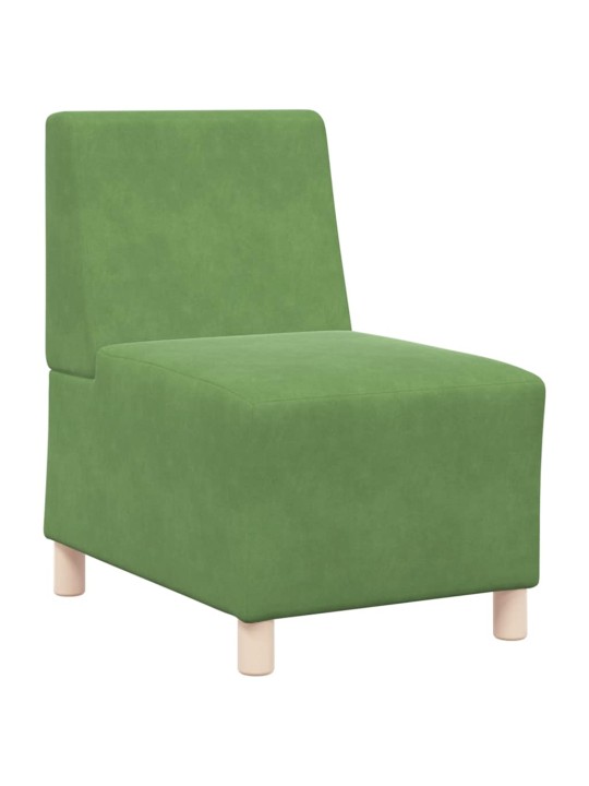 Rozkládací křeslo světle zelené 55 cm velvet