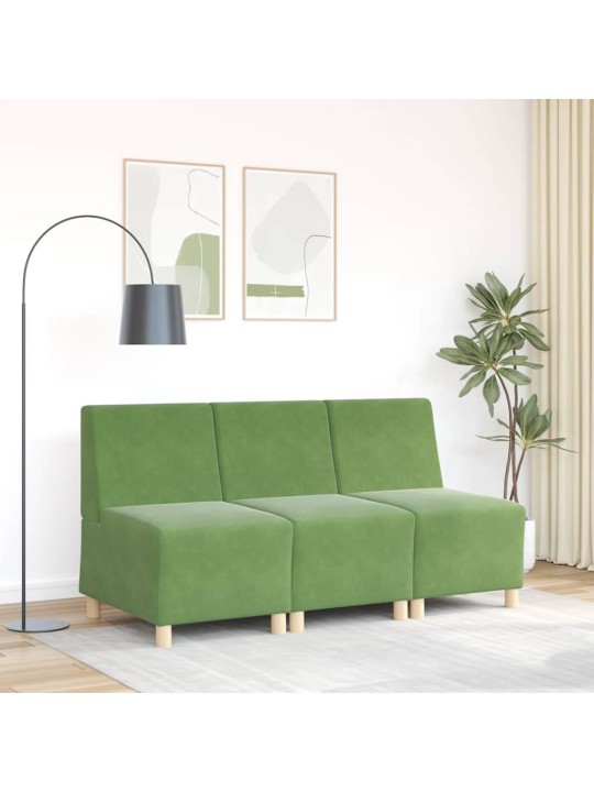 Rozkládací křeslo světle zelené 55 cm velvet