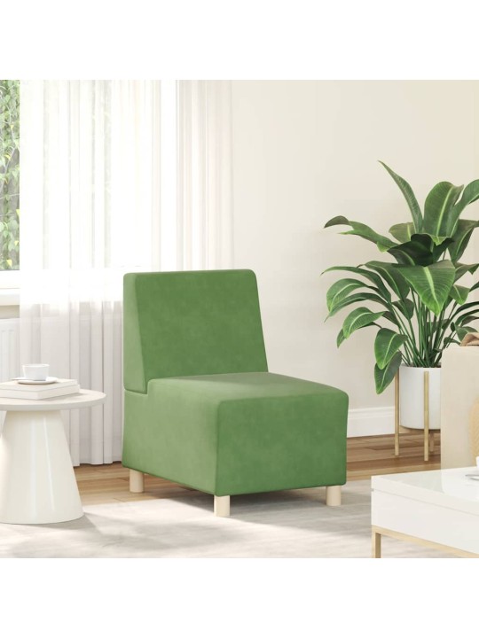 Rozkládací křeslo světle zelené 55 cm velvet