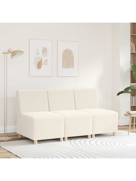 Rozkládací křeslo cream 55 cm vlně podobná kudrnatá tkanina