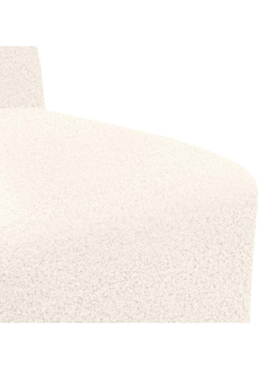 Rozkládací křeslo cream 55 cm vlně podobná kudrnatá tkanina