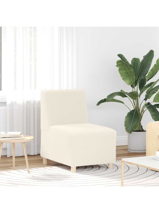Rozkládací křeslo cream 55 cm vlně podobná kudrnatá tkanina