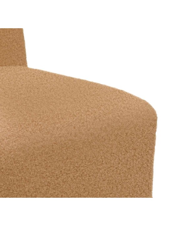Rozkládací křeslo béžové 55 cm vlně podobná kudrnatá tkanina