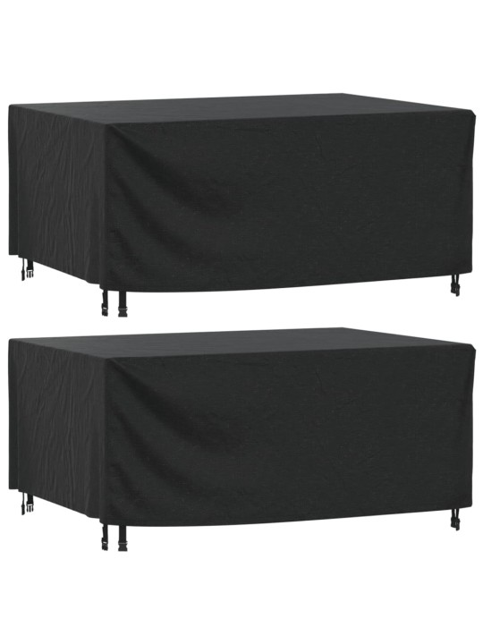 Plachty na zahradní nábytek 2 ks černé 172x113x73cm nepromokavé
