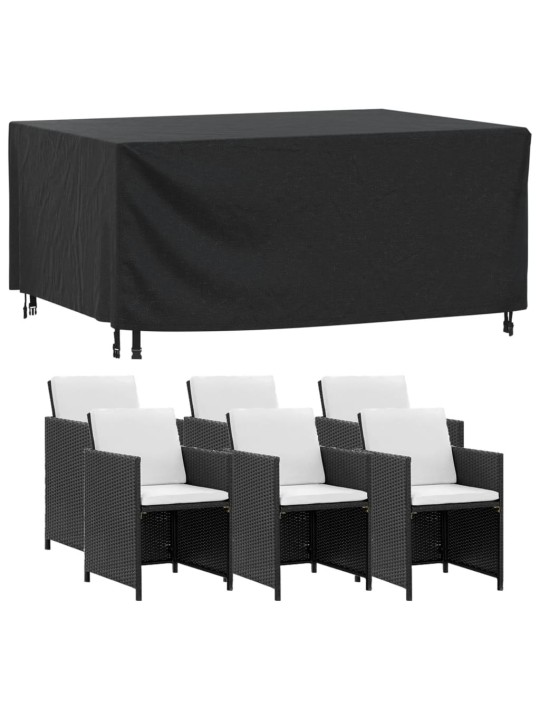 Plachty na zahradní nábytek 2 ks černé 172x113x73cm nepromokavé