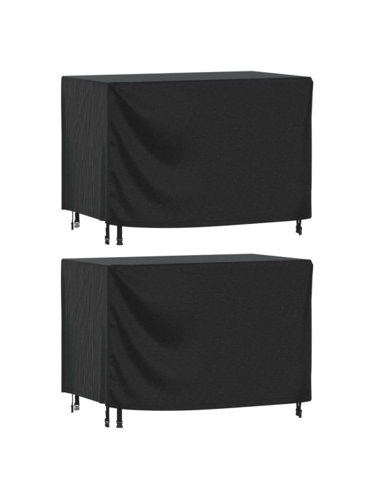 Plachty na zahradní nábytek 2 ks černé 140x70x90 cm nepromokavé