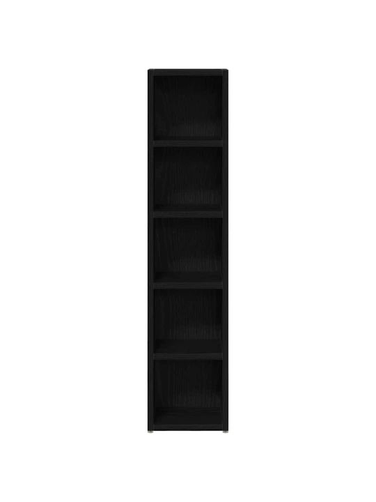 Skříňky na cd 2 ks černý dub 21x16x93,5 cm dřevěné konstrukce